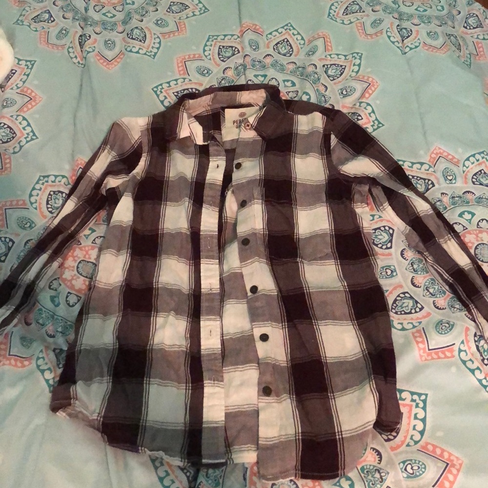 Maroon Flannel Button Down